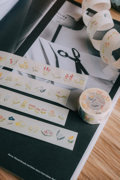 Kiss-cut Washi Tape | Little Corner Blooms (2.5cm)