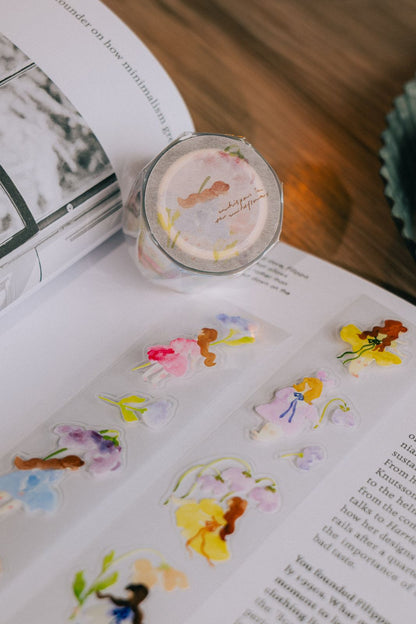 Kiss-cut Glossy PET Tape | Whispers in the Flower Field (3cm)