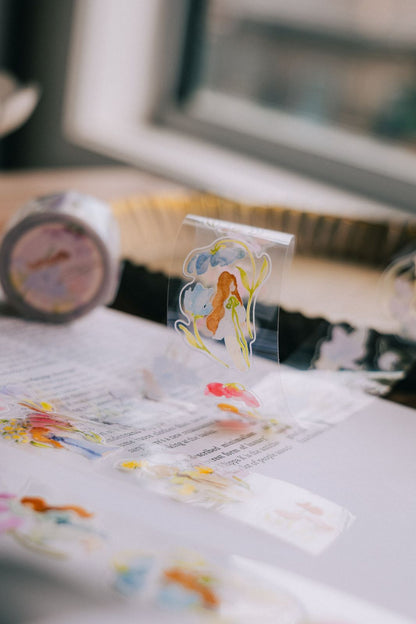 Kiss-cut Glossy PET Tape | Whispers in the Flower Field (3cm)