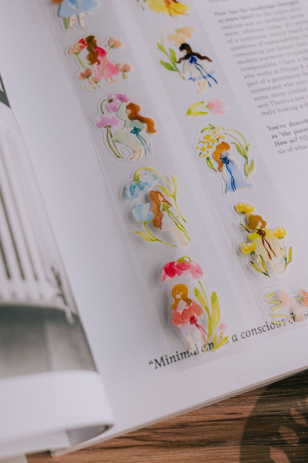 Kiss-cut Glossy PET Tape | Whispers in the Flower Field (3cm)