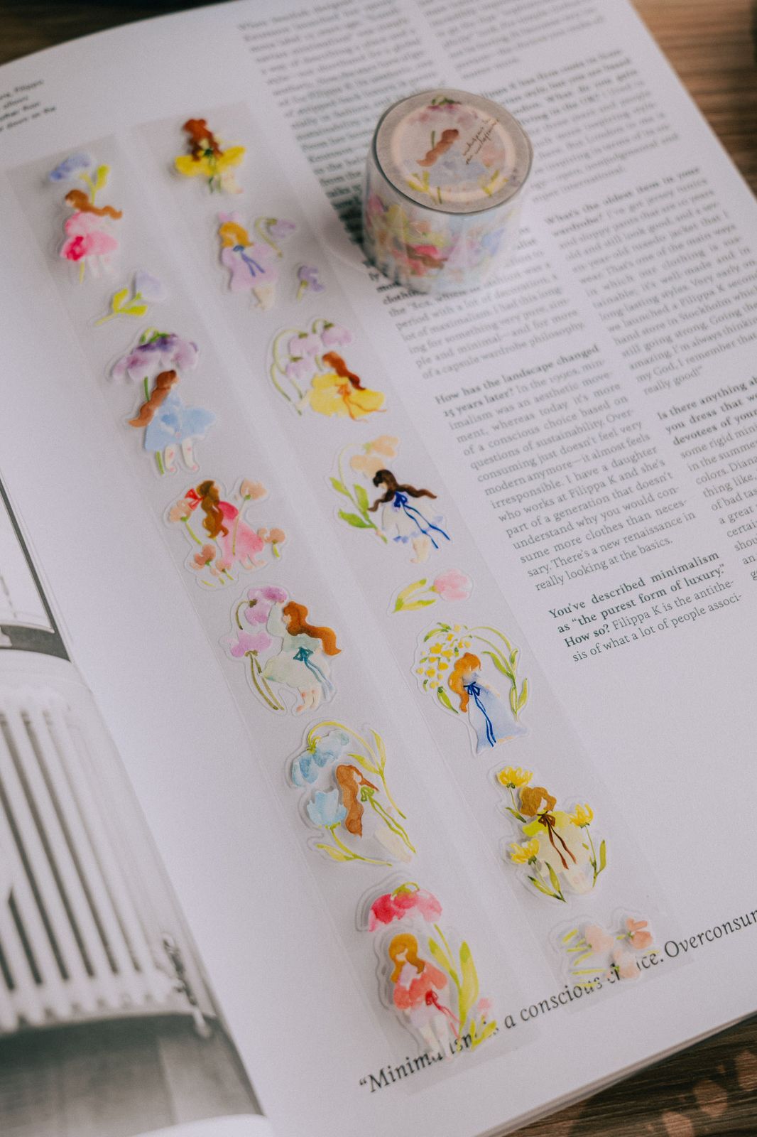 Kiss-cut Glossy PET Tape | Whispers in the Flower Field (3cm)