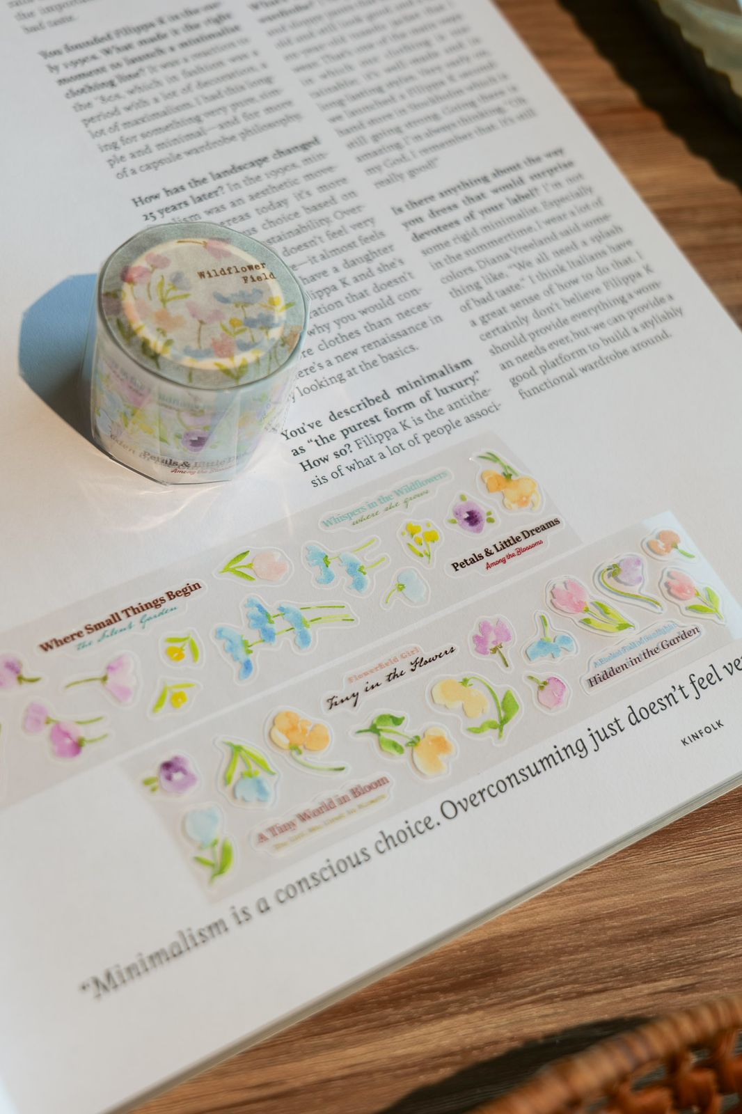 Kiss-cut Glossy PET Tape | Wildflower Field (3cm)