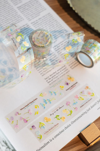 Kiss-cut Glossy PET Tape | Wildflower Field (3cm)