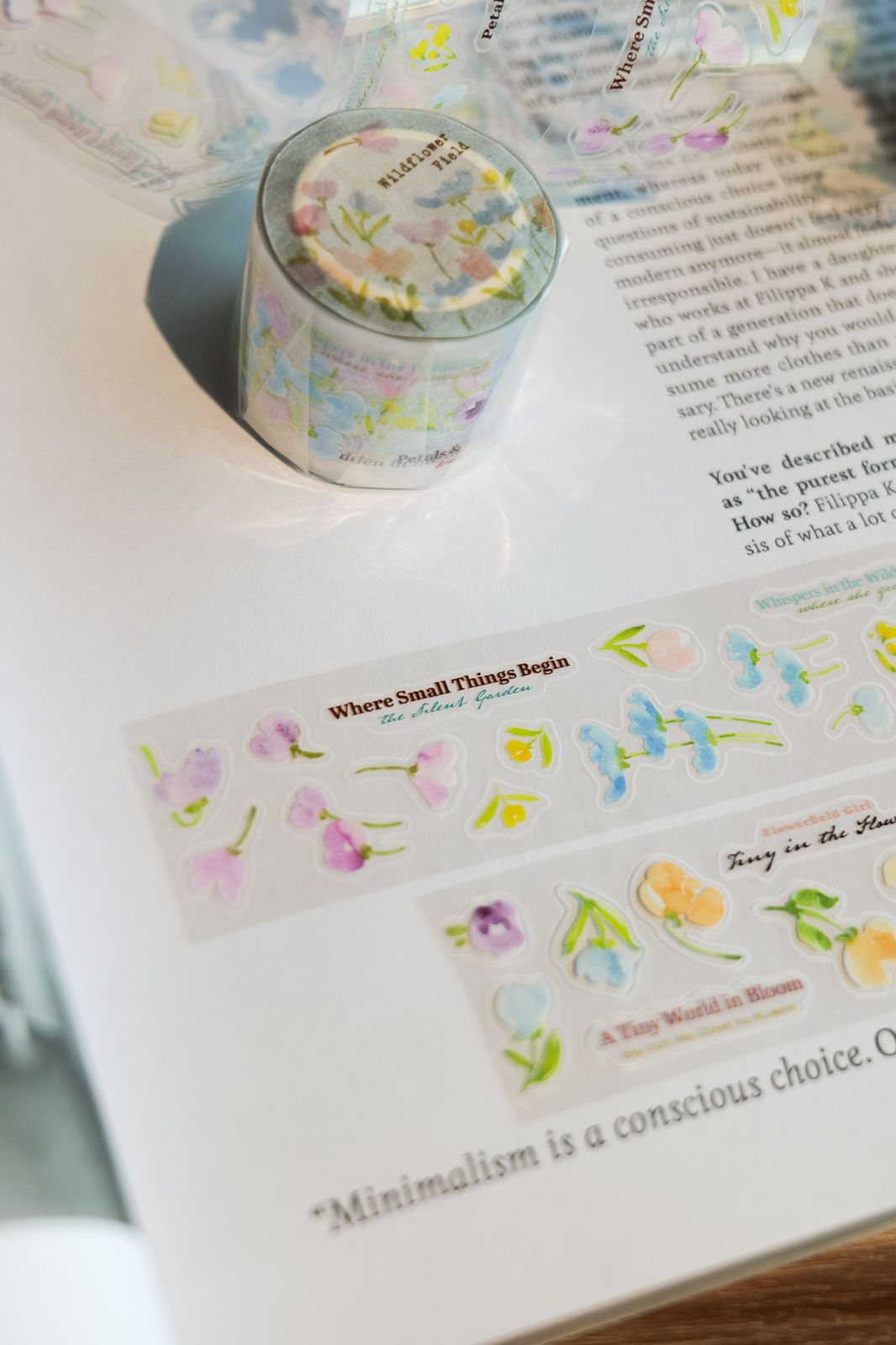 Kiss-cut Glossy PET Tape | Wildflower Field (3cm)