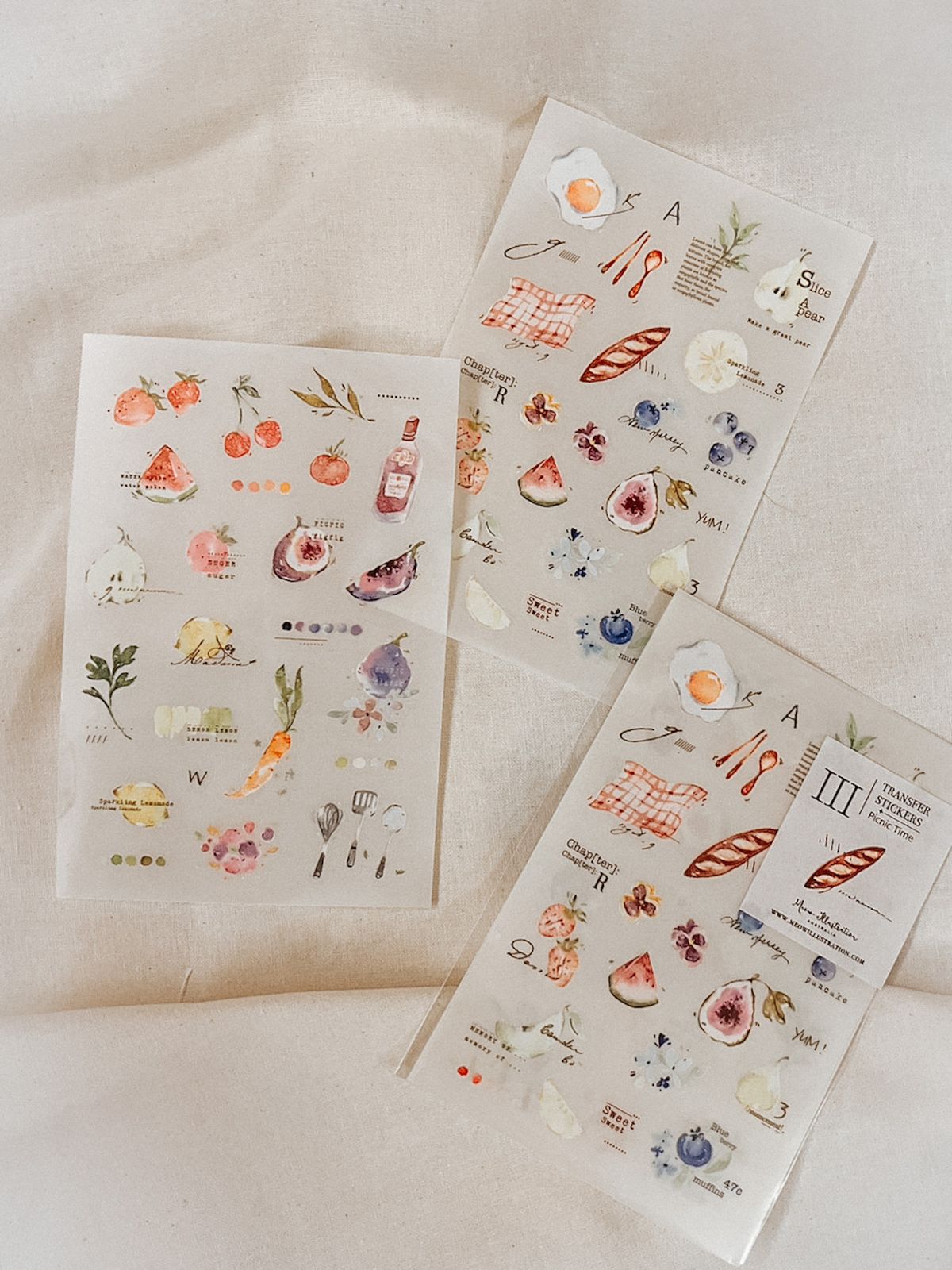Transfer Stickers | Picnic Time (set of 2 sheets)