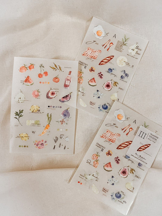 Transfer Stickers | Picnic Time (set of 2 sheets)