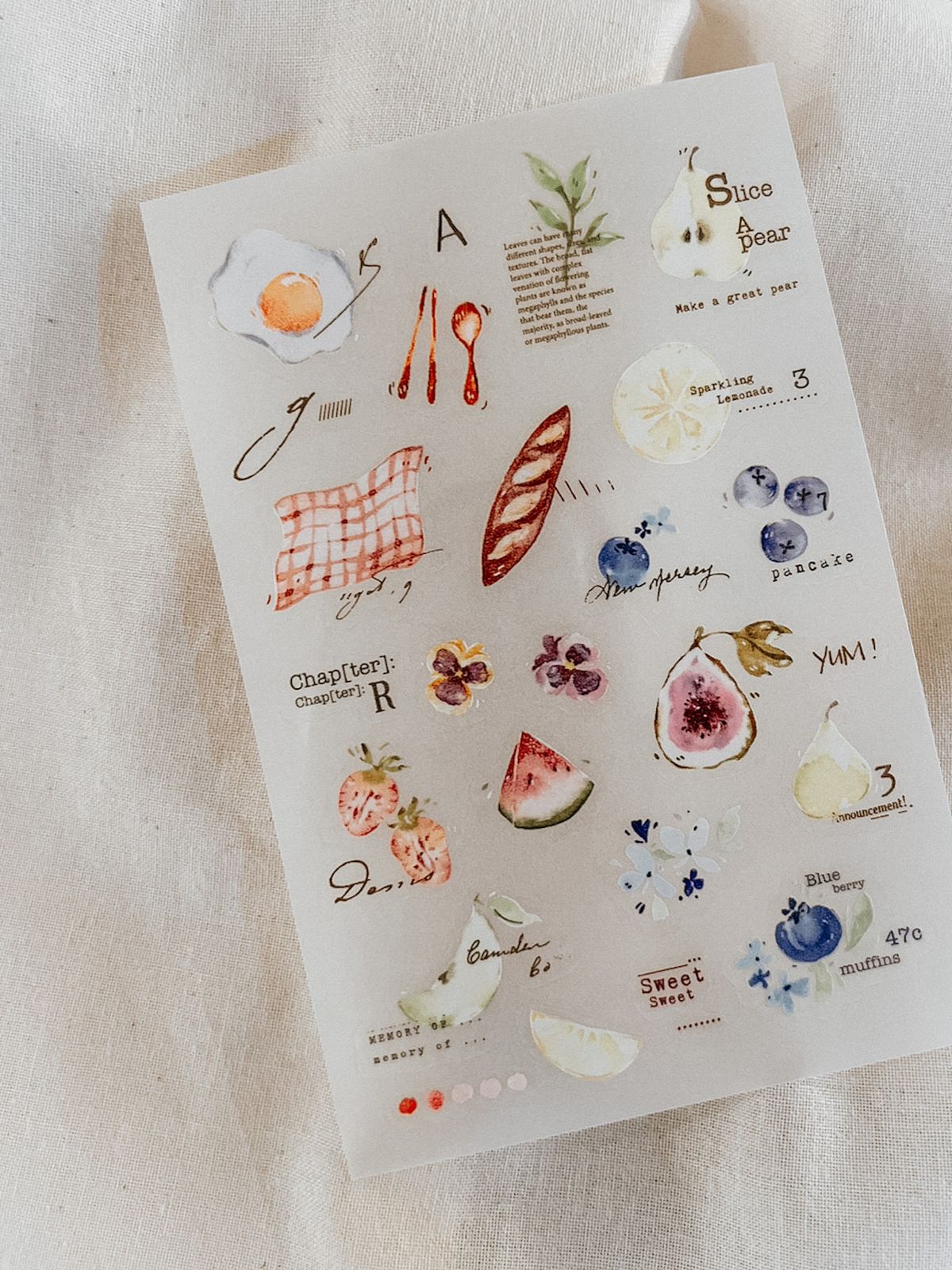 Transfer Stickers | Picnic Time (set of 2 sheets)