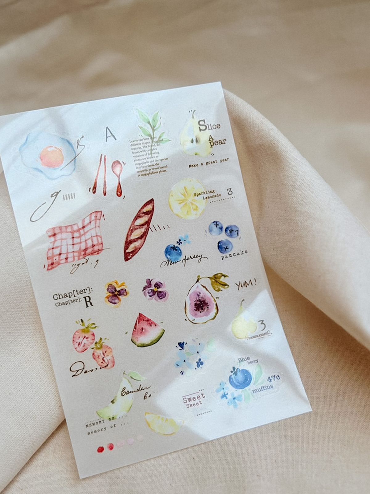 Transfer Stickers | Picnic Time (set of 2 sheets)