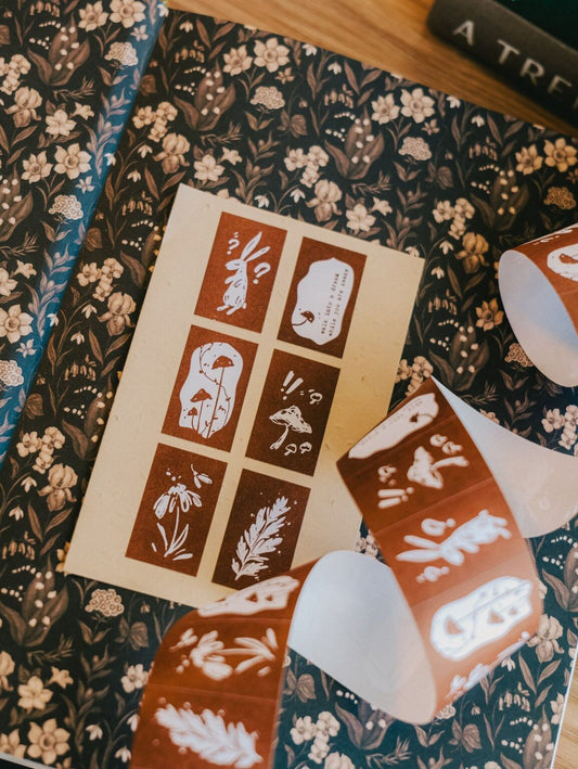 (PRE ORDER) Label Sticker Roll | Wonderland Rabbits (3cm)