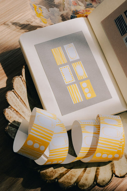 Label Sticker Roll | Paper Note (2.15cm) (Yellow / Pink / Black / Blue / Green)