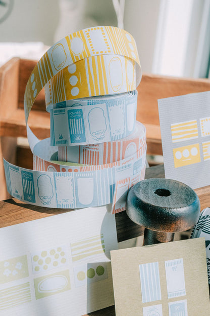 Label Sticker Roll | Paper Note (2.15cm) (Yellow / Pink / Black / Blue / Green)