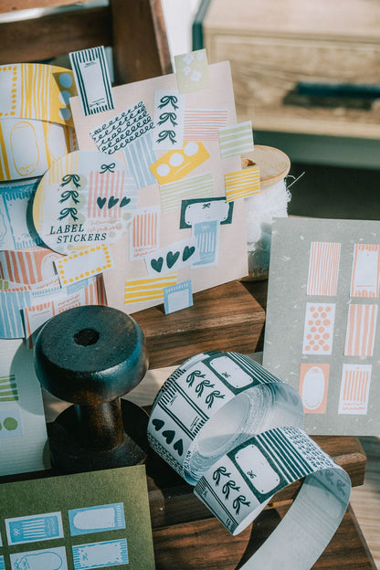 Label Sticker Roll | Paper Note (2.15cm) (Yellow / Pink / Black / Blue / Green)