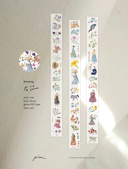 Kiss-cut Glossy PET Tape | Blooming (3cm)