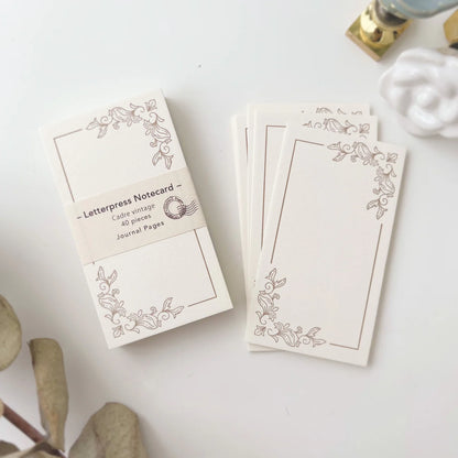Letterpress memo card | Cadre Vintage
