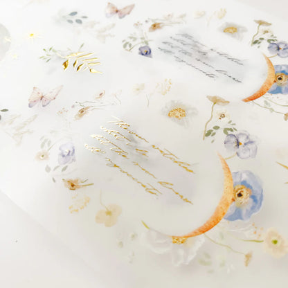 PET Tape | Floral Moon (7cm Matte or 7.6cm Foiled)