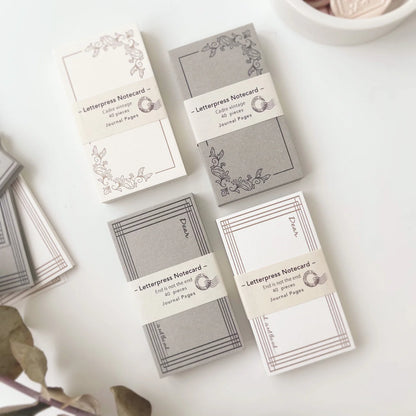 Letterpress memo card | Cadre Vintage