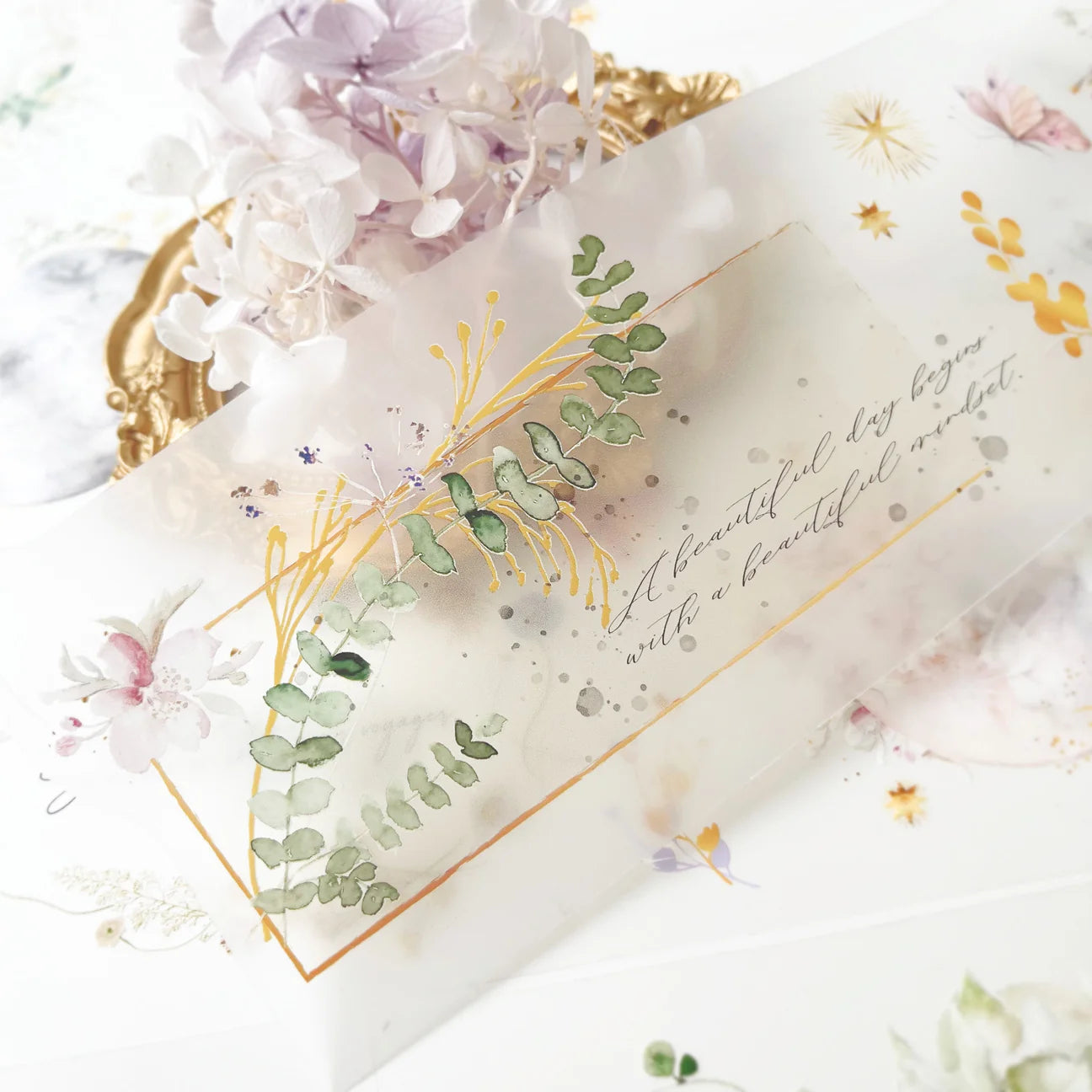 PET Tape | Floral Moon (7cm Matte or 7.6cm Foiled)