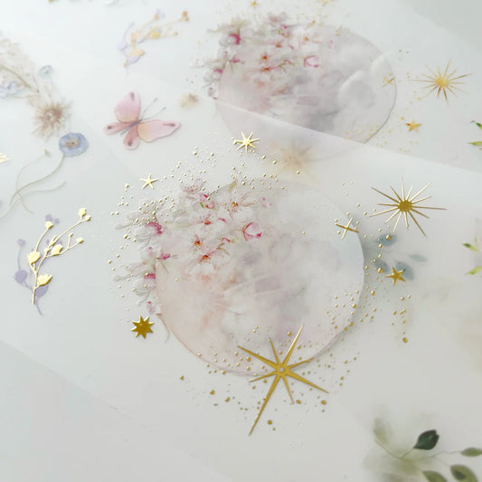 PET Tape | Floral Moon (7cm Matte or 7.6cm Foiled)