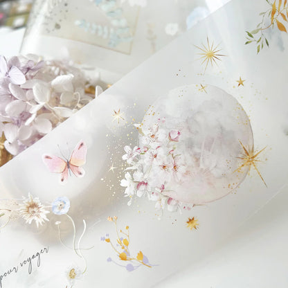 PET Tape | Floral Moon (7cm Matte or 7.6cm Foiled)