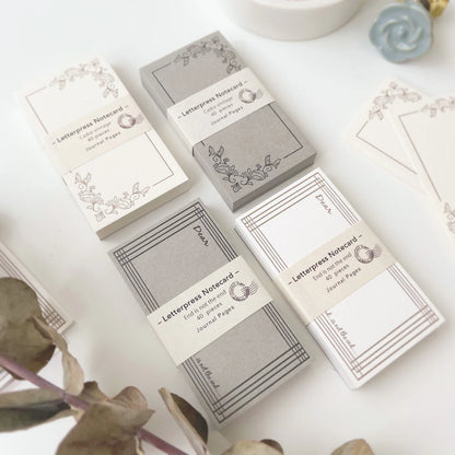 Letterpress memo card | Cadre Vintage