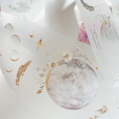PET Tape | Floral Moon (7cm Matte or 7.6cm Foiled)