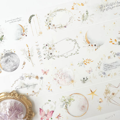 PET Tape | Floral Moon (7cm Matte or 7.6cm Foiled)