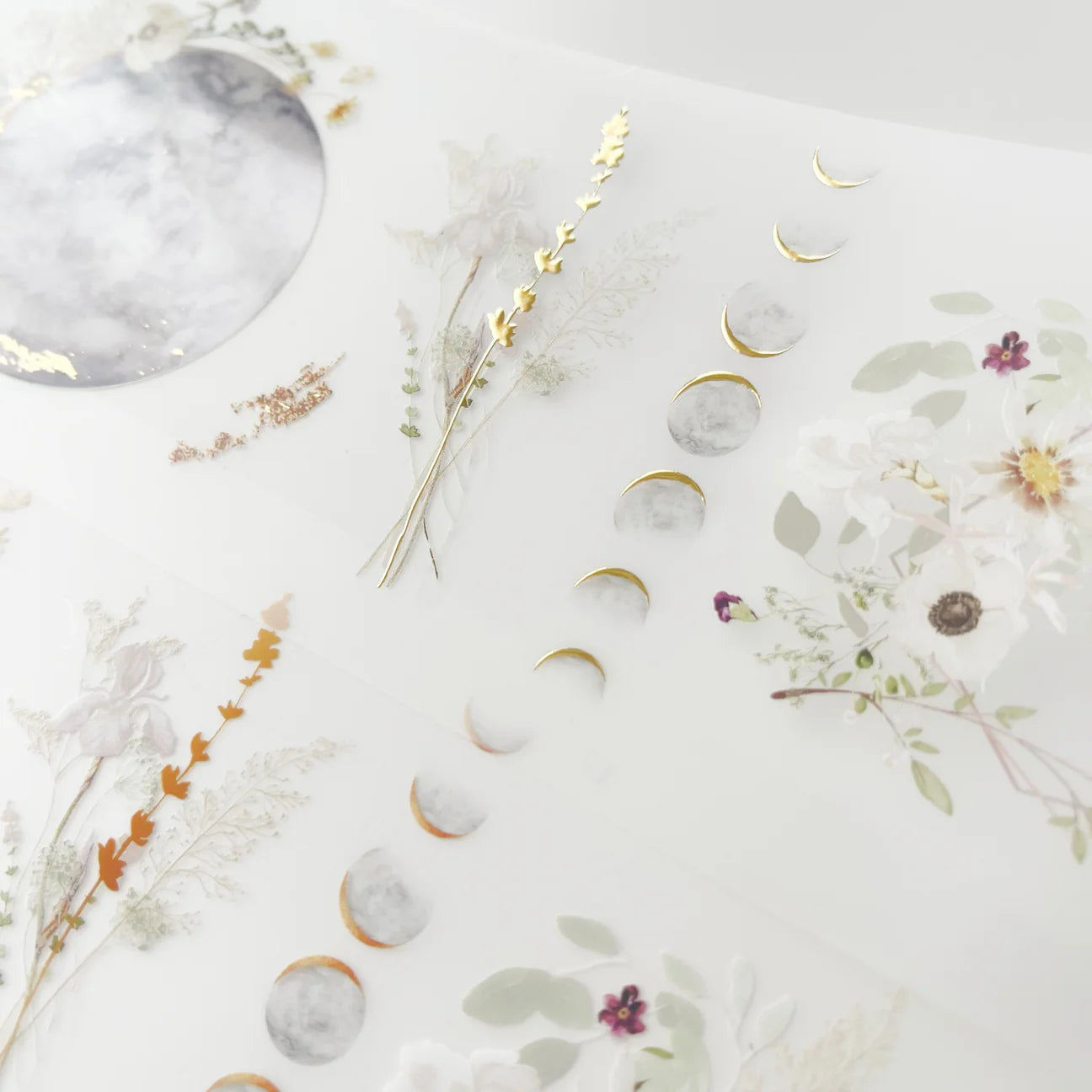 PET Tape | Floral Moon (7cm Matte or 7.6cm Foiled)