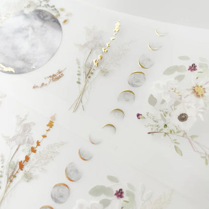 PET Tape | Floral Moon (7cm Matte or 7.6cm Foiled)