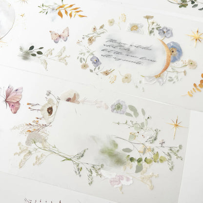 PET Tape | Floral Moon (7cm Matte or 7.6cm Foiled)