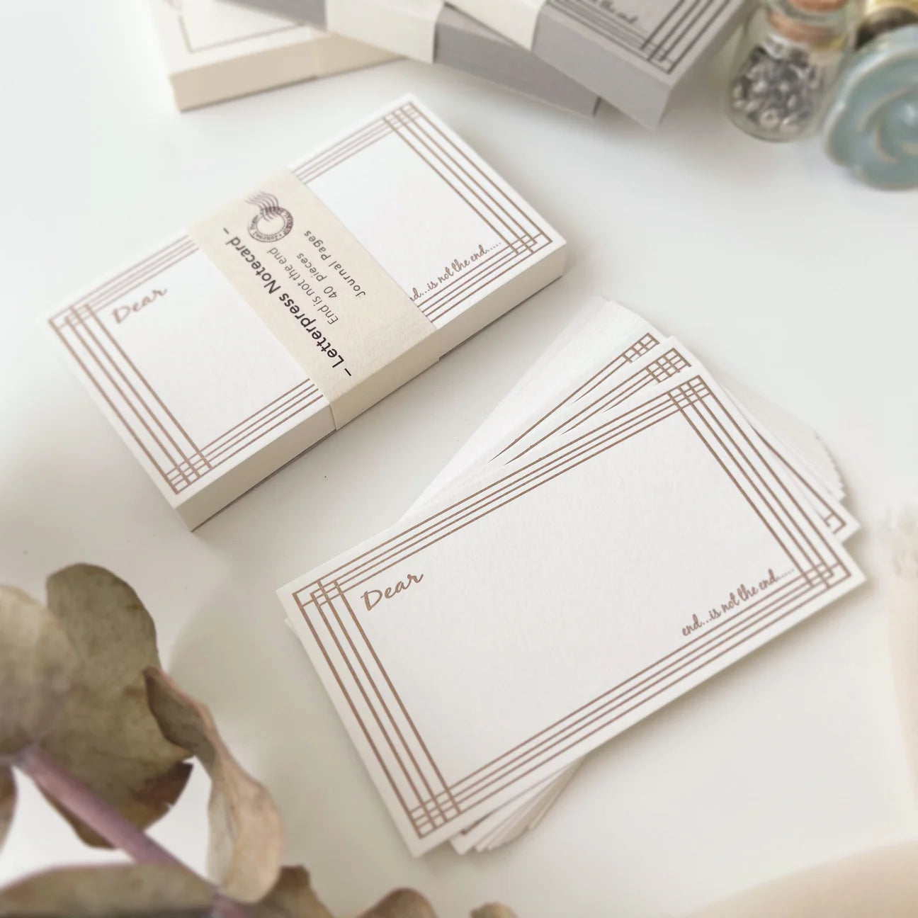 Letterpress memo card | End is not the end