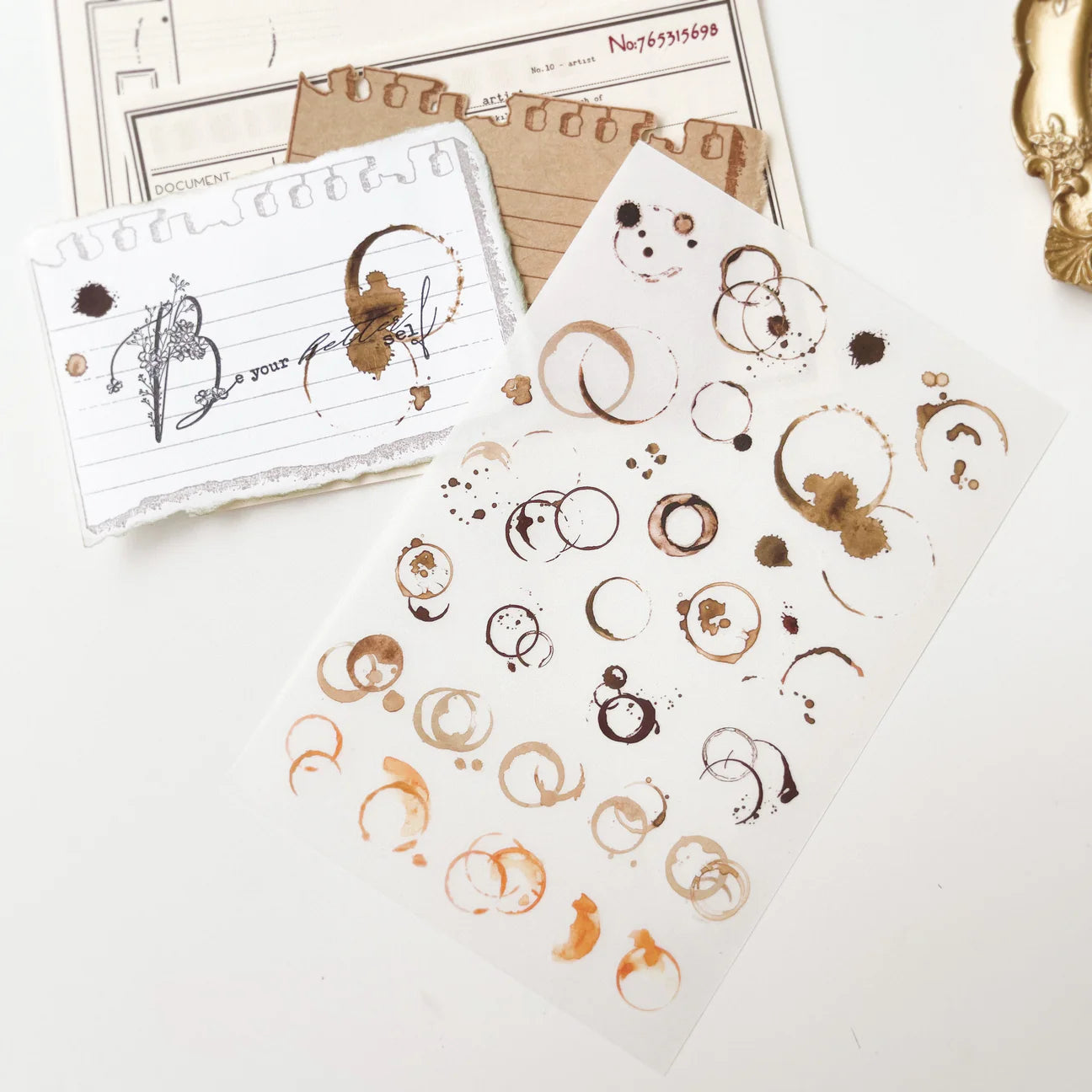 Print-on stickers | Coffee Stain (set of 2)