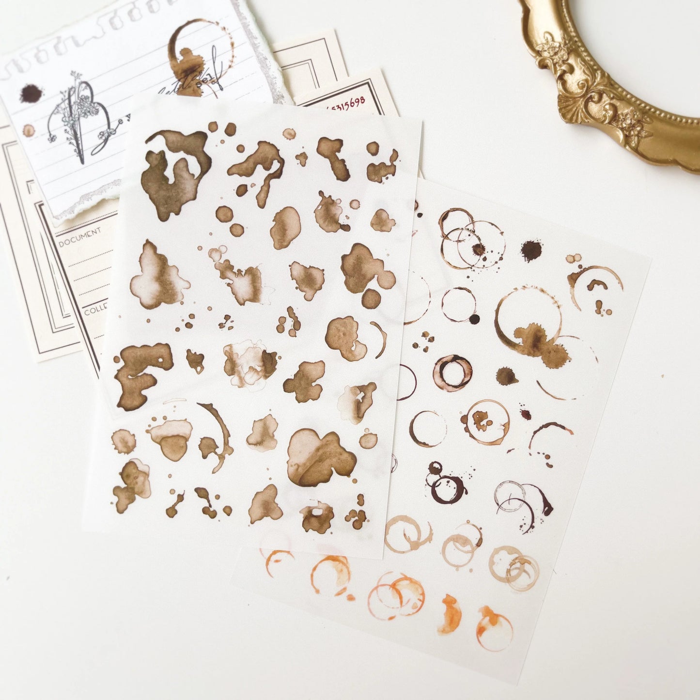 Print-on stickers | Coffee Stain (set of 2)