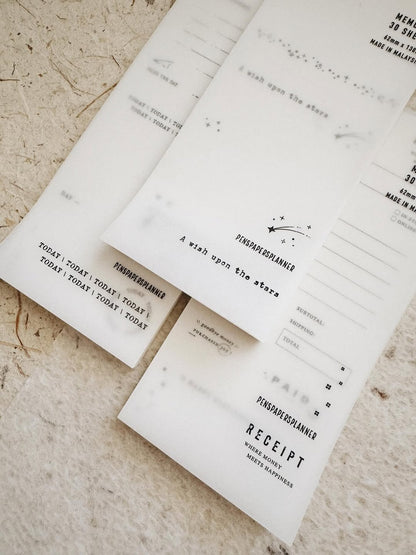 Memo pad | Today / A Wish upon the Stars / Receipt