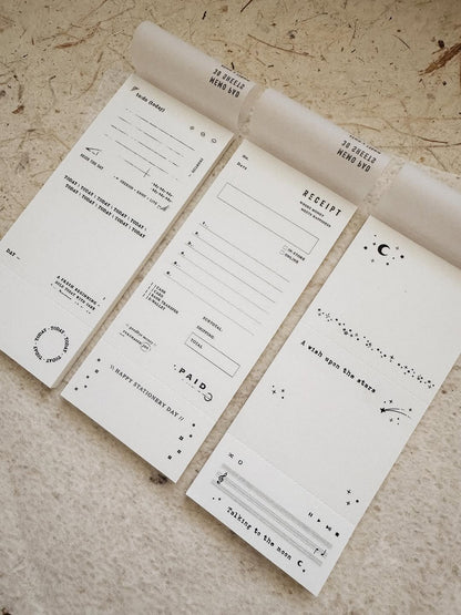 Memo pad | Today / A Wish upon the Stars / Receipt