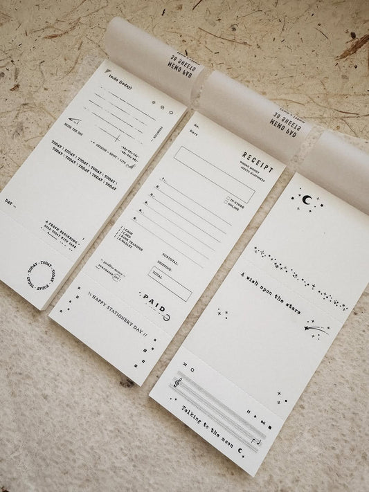 Memo pad | Today / A Wish upon the Stars / Receipt