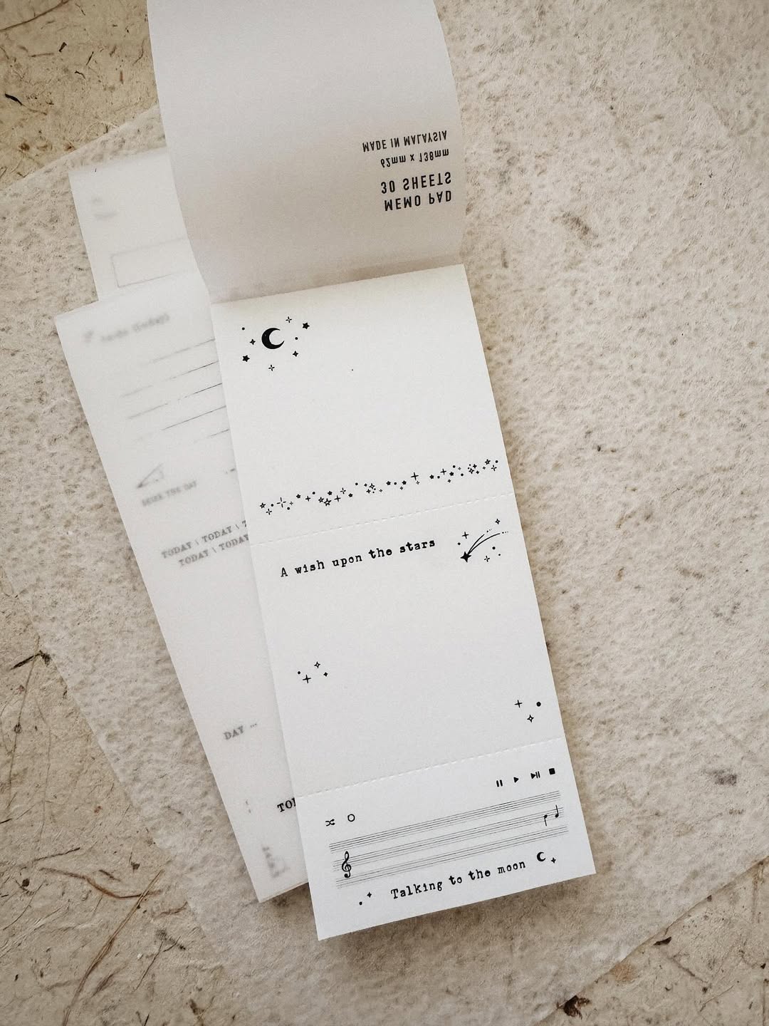 Memo pad | Today / A Wish upon the Stars / Receipt