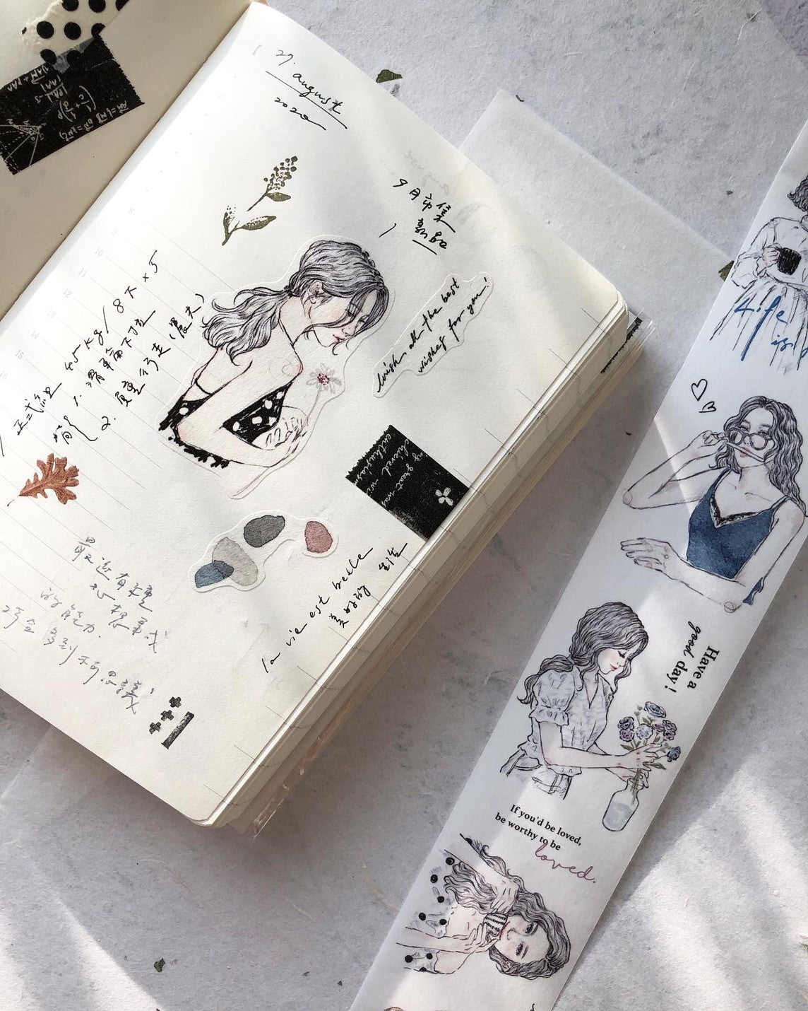 Washi Tape | Sketch Girl (4.5cm)