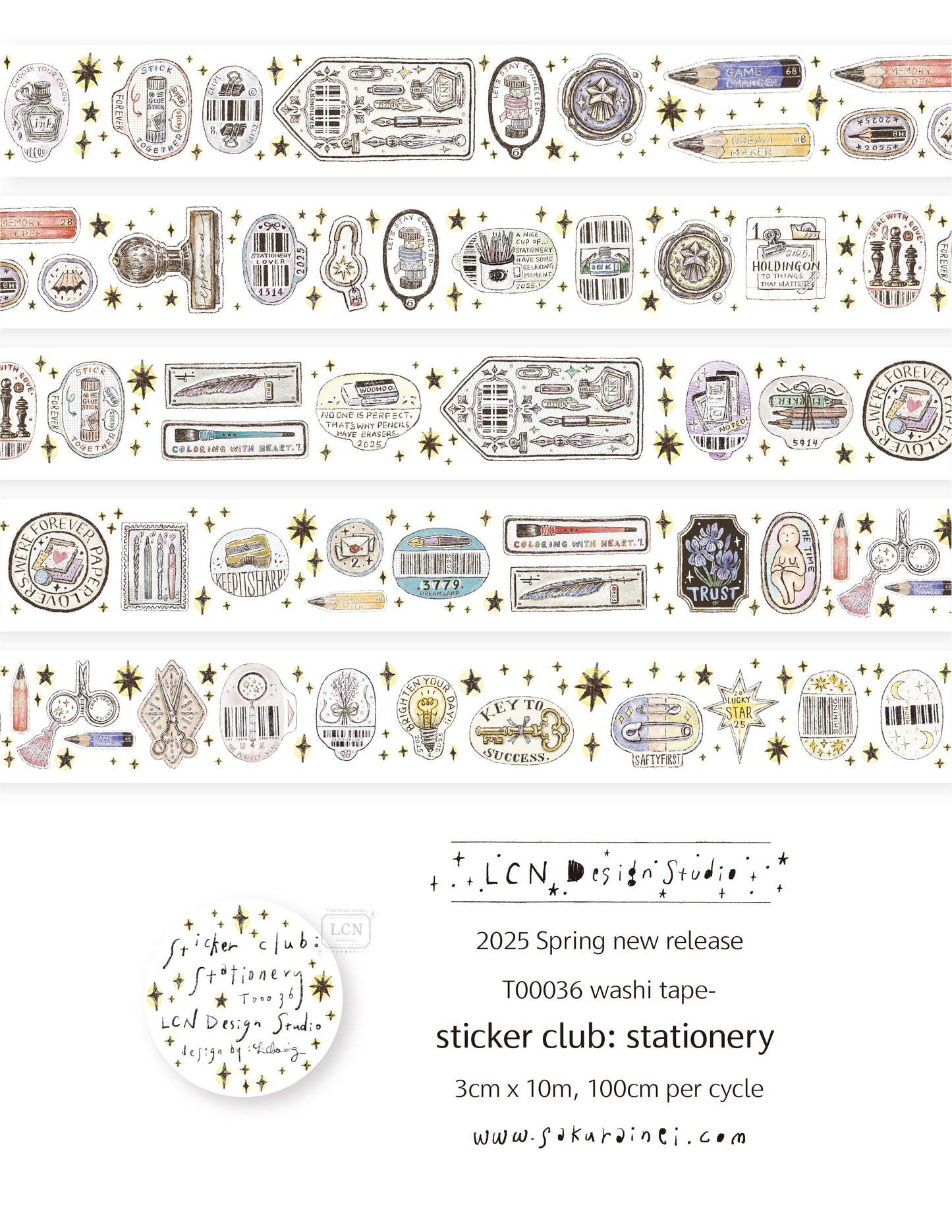 Washi Tape | Sticker club - Stationery (3cm)