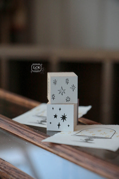 (PRE ORDER) Stamps Set | Hand Drawn Stars S (set of 2)