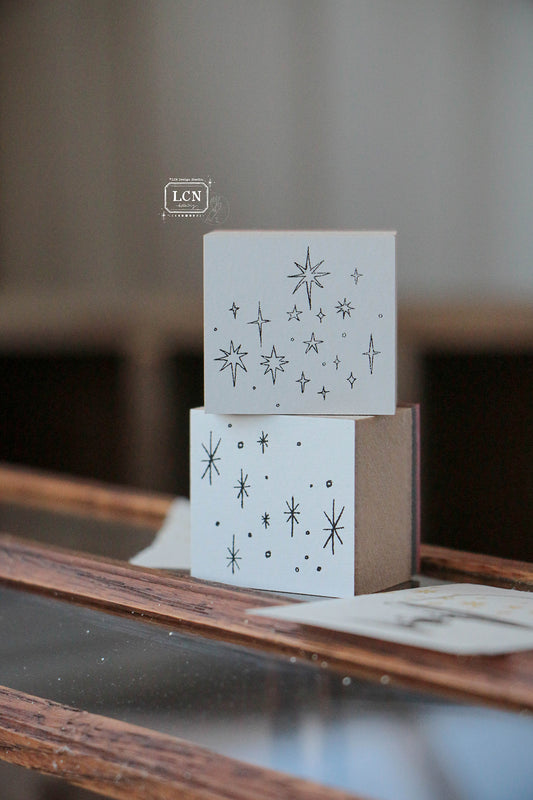 (PRE ORDER) Stamps Set | Hand Drawn Stars L (set of 2)