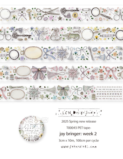 Matte PET Tape | Joy bringer : Week 2 (3cm)