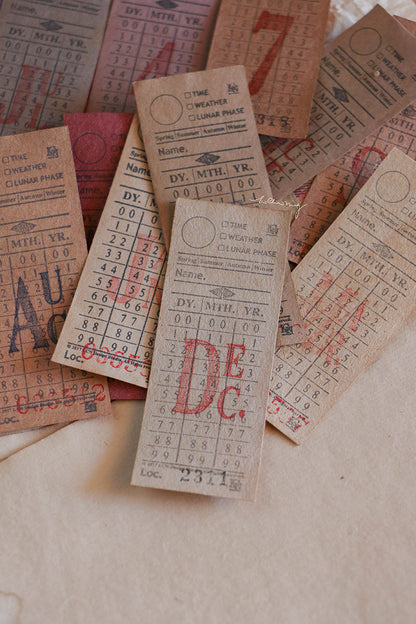 (PRE ORDER) Stamps Set | Ticket Stamp Set A (set of 13)