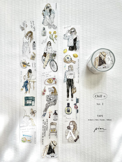 Matte PET Tape |  Chill II vol.1 (4.5cm)